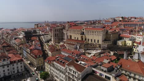 Luftaufnahme-Der-Altstadt-Von-Lissabon,-Portugal