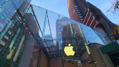 Wide-Shot-of-an-Apple-Store-Building