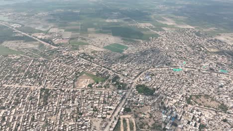 Darul-Uloom-Hussainia-vicinity,-Sindh,-Pakistan-Aerial-top-view