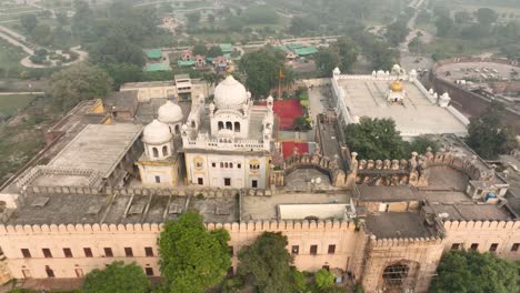 Aerial-Overhead-View-Of-Gurdwara-Dehra-Sahib-Sri-Guru-Arjan-Dev