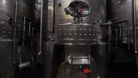 Stainless-steel-tanks-in-wine-cellar