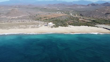 Aerial-view-of-a-beach-hotel-in-Baja-California