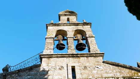 Church-Bells-of-Santa-María-de-Feá,-Toén,-Spain