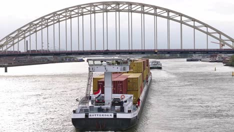 Cargo-Ship-Marla-Duo-sailing-out-of-Rotterdam-at-Hendrik-ido-Ambacht-bridge
