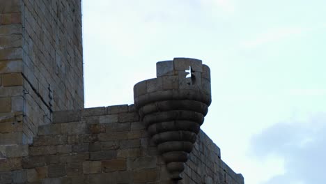 Battlement-Detail,-Chaves-Castle,-Vila-Real,-Portugal