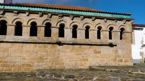 Braganza's-Ancient-Domus-Municipalis-Archway,-Portugal