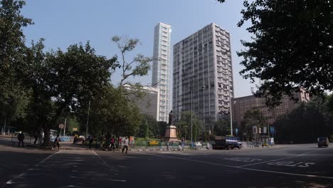 Material-De-Archivo-De-La-Carretera-Y-El-Edificio-De-La-Ciudad-De-Kolkata