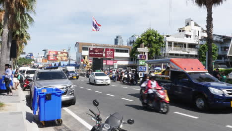 View-of-the-Thai-Police-station-in-the-middle-of-Pattaya-City,-located-in-the-province-of-Chonburi,-Thailand