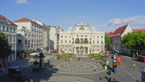 SND---Old-Historical-Building-of-Slovak-National-Theatre-in-Centre-of-Bratislava-on-Hviezdoslavovo-square