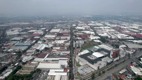 Drone-Frontal-Sho-De-La-Zona-Industrial-De-La-Ciudad-De-México