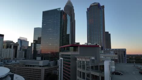 Charlotte-skyline-during-sunset