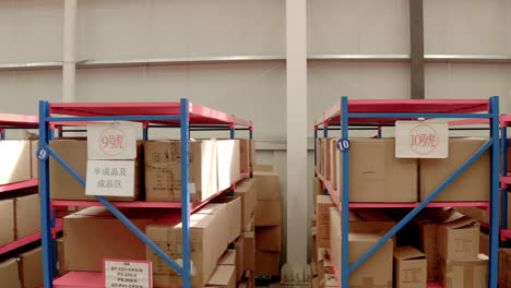 Chinese-storage-facility-filled-with-packaged-goods-and-packed-on-shelves