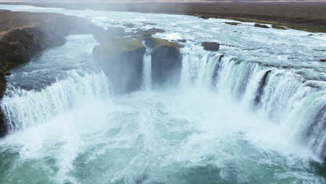 Aerial-View-Of-Godafoss-Waterfall-In-Nothern-Iceland