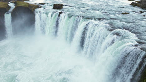 Ascending-Over-Massive-With-Raging-Cascades-In-Godafoss-Waterfall-In-Northeastern-Iceland