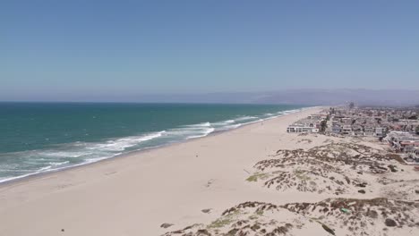 The-Beach-at-Oxnard-Shores-in-Ventura,-California---Beautiful-Drone-Footage-of-the-California-Coast