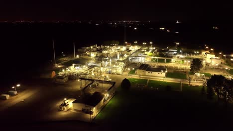 An-Observation-of-the-Gas-Flaring-Facility-During-the-Night---Drone-Flying-Forward
