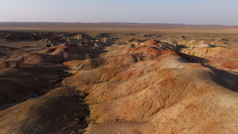 Tsagaan-Suvarga-Rock-Formations-In-Mongolia---Aerial-Drone-Shot
