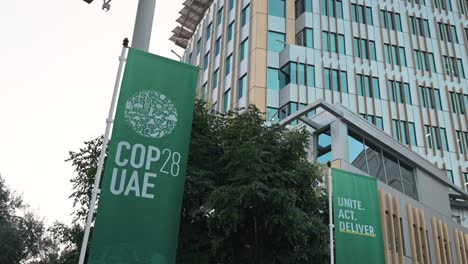 Site-view-of-COP28-UAE-held-at-Expo-City-in-Dubai,-United-Arab-Emirates,-December-5,-2023