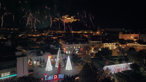 aerial-view-of-fireworks-in-a-portuguese-town