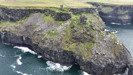 West-of-Ireland-Cliffs-of-Moher-static-shot-of-wild-coast-cliffs-sea-and-sea-caves-ireland-in-Winter