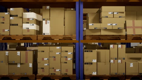 Distribution-center-packed-with-cargo-parcels-and-merchandise-ready-for-shipment