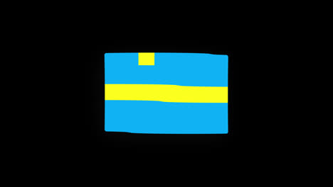 National-Sweden-flag-country-icon-Seamless-Loop-animation-Waving-with-Alpha-Channel