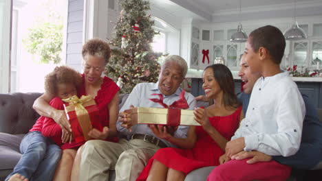 Children-Give-Christmas-Gift-To-Grandparents-Shot-On-R3D