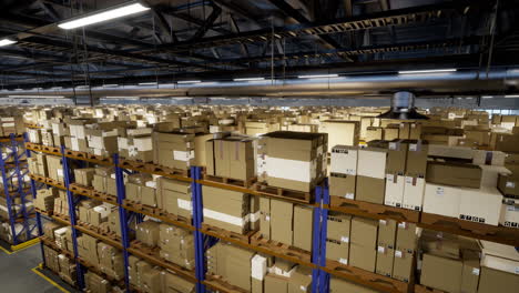 Merchandise-packages-with-courier-stamps-and-receipts-in-warehouse