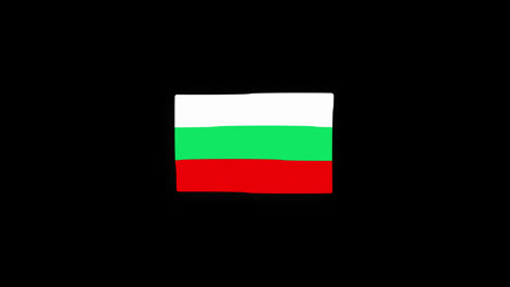 Nationalflagge-Bulgariens,-Ländersymbol,-Nahtlose-Schleifenanimation,-Winken-Mit-Alphakanal