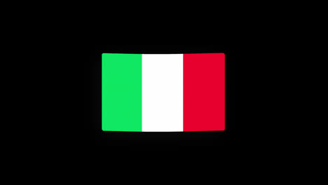 Bandera-Nacional-De-Italia-Icono-Del-País-Animación-En-Bucle-Sin-Interrupción-Ondeando-Con-Canal-Alfa