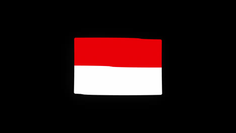 Nationalflagge-Von-Monaco,-Ländersymbol,-Nahtlose-Schleifenanimation,-Winken-Mit-Alphakanal