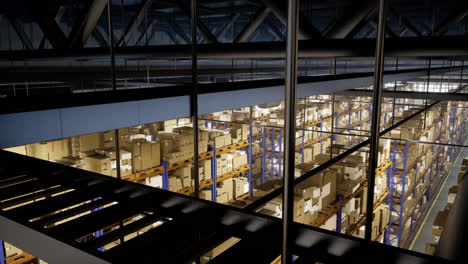 Vast-storage-building-full-of-products-placed-on-industrial-racks-with-tag
