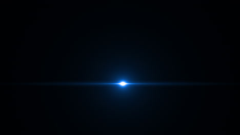 Flare-Linse,-Blaues-Licht,-Leuchtende-Streifen-Auf-Schwarzem-Hintergrund