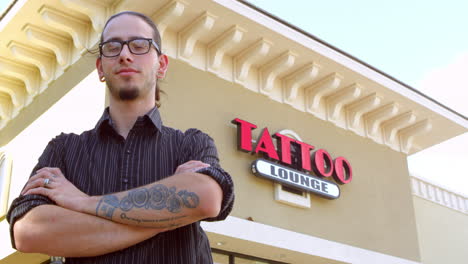 Portrait-Of-Tattoo-Artist-Outside-Parlor-Shot-On-R3D