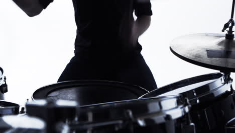 Close-Up-Of-Drummer-Playing-Drum-Solo-In-Studio-Shot-On-R3D