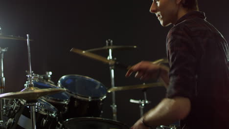 Drummer-Playing-Drum-Kit-Shot-On-R3D