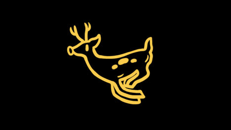 deer-animal-icon-loop-Animation-video-transparent-background-with-alpha-channel.