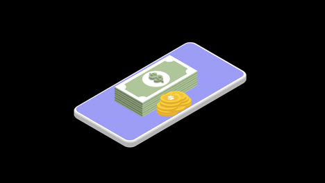 Geldabhebung-Vom-Mobilen-Smartphone-Mit-Banking-Zahlungsanimation-Mit-Alphakanal.