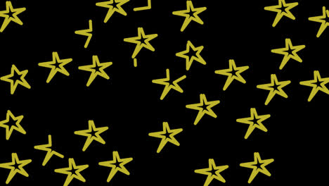 Estrellas-Dibujando-Partículas-De-Fondo-Transparente-Con-Canal-Alfa