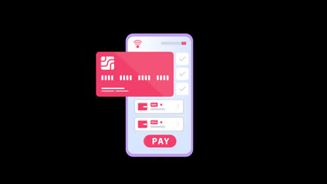 phone-with-bank-card-to-pay-icon-Animation-loop-motion-graphics-video-transparent-background-with-alpha-channel