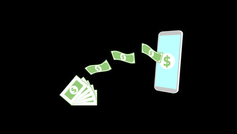 Geldabhebung-Vom-Mobilen-Smartphone-Mit-Banking-Zahlungsanimation-Mit-Alphakanal.