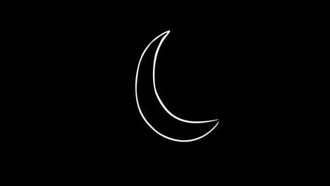 Mondsymbol-Loop-Animationsvideo,-Transparenter-Hintergrund-Mit-Alphakanal