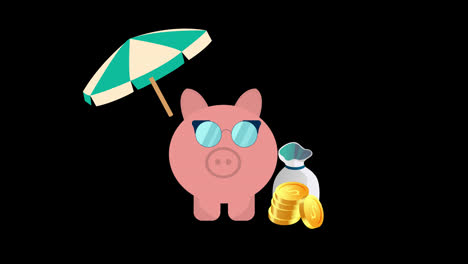 Piggy-Bank-icon-Money-saving-concept-coin-falling-animation-with-Alpha-Channel.