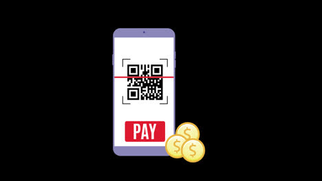 phone-with-scan-qr-code-to-pay-icon-Animation-loop-motion-graphics-video-transparent-background-with-alpha-channel