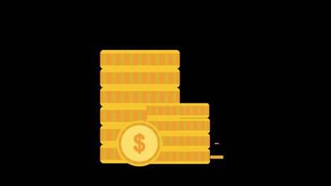 dollar-coin-pile-icon-with-hand-loop-animation-with-alpha-channel