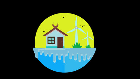 house-eco-home-with-windmill-electricity-animation-with-Alpha-Channel.