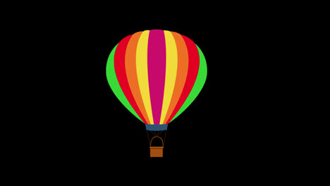 hot-air-balloon-icon-flying-floating-in-the-sky-concept-animation-with-alpha-channel