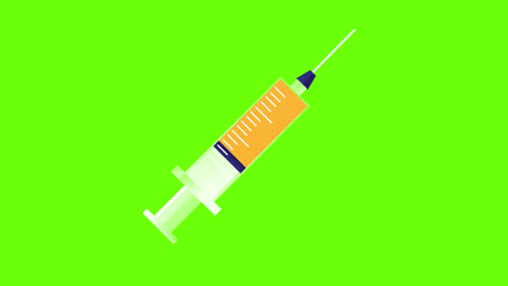 Medical-And-Healthcare-syringe-icon-concept-loop-animation-video-with-alpha-channel