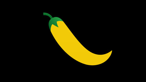 a-yellow-chili-pepper-icon-concept-loop-animation-video-with-alpha-channel