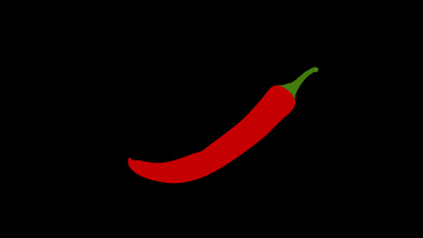 a-red-chili-pepper-icon-concept-loop-animation-video-with-alpha-channel